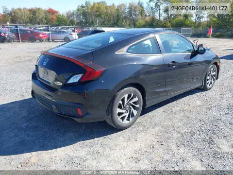 2019 Honda Civic Lx VIN 2HGFC4B61KH401177 фото 5