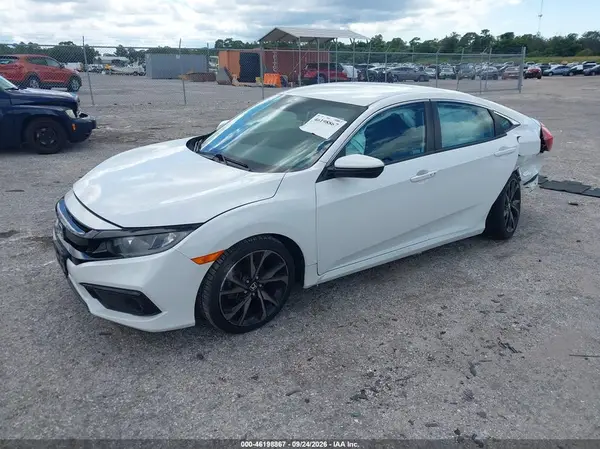 2HGFC2F8XKH575202 — 2019 Honda Civic, фото 2 с аукциона IAAI, Задняя часть слева