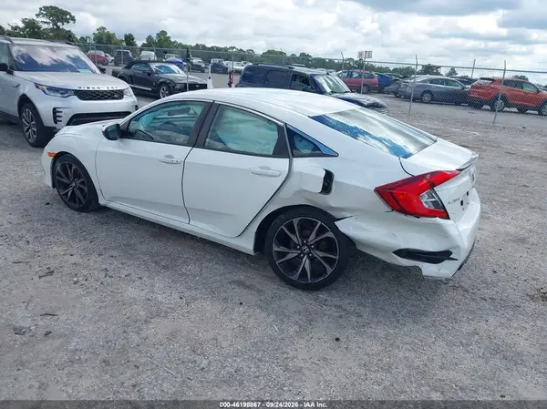 2HGFC2F8XKH575202 — 2019 Honda Civic, фото 3 с аукциона IAAI, Задняя часть слева