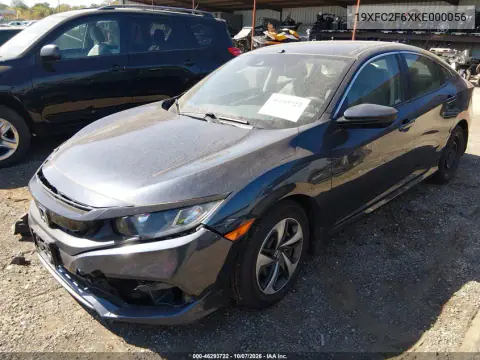 2019 Honda Civic Lx VIN 19XFC2F6XKE000056 фото 3