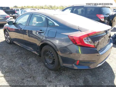 2019 Honda Civic Lx VIN 19XFC2F6XKE000056 фото 4