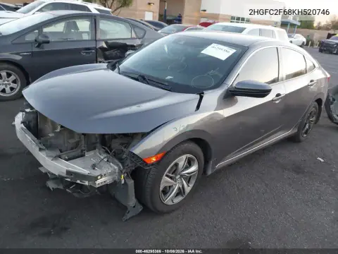 2019 Honda Civic Lx VIN 2HGFC2F68KH520746 фото 3