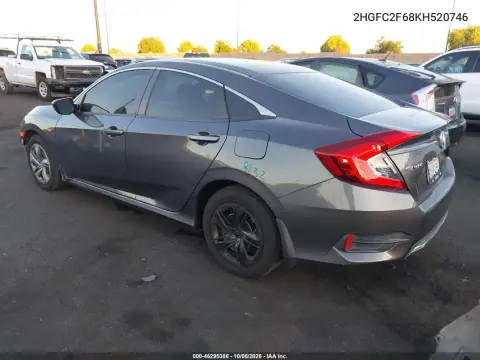 2019 Honda Civic Lx VIN 2HGFC2F68KH520746 фото 4