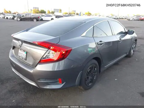2019 Honda Civic Lx VIN 2HGFC2F68KH520746 фото 5