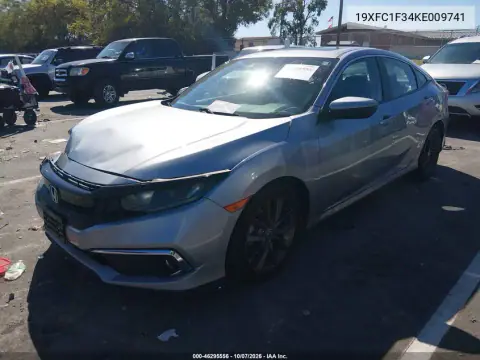 2019 Honda Civic Ex VIN 19XFC1F34KE009741 фото 3