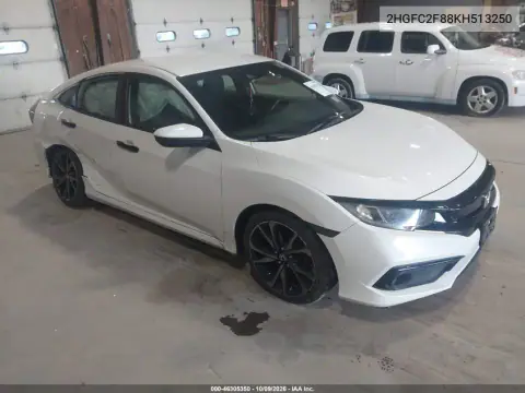 2HGFC2F88KH513250 — 2019 Honda Civic, Правая сторона, фото до ремонта