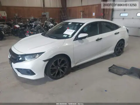 2019 Honda Civic Sport VIN 2HGFC2F88KH513250 фото 3