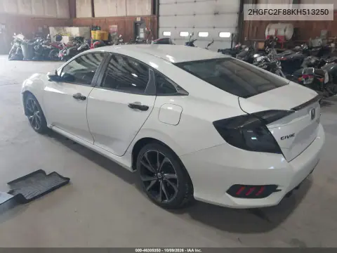 2019 Honda Civic Sport VIN 2HGFC2F88KH513250 фото 4