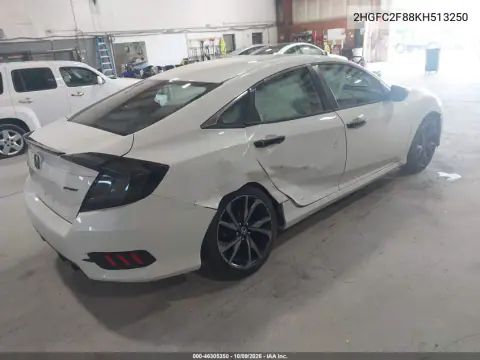 2019 Honda Civic Sport VIN 2HGFC2F88KH513250 фото 5
