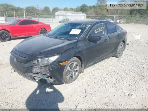 2019 Honda Civic Lx VIN 19XFC2F67KE011824 фото 3