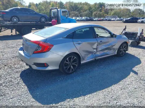 2019 Honda Civic Sport VIN 2HGFC2F81KH572947 фото 5