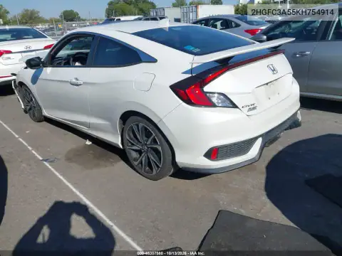 2019 Honda Civic Si VIN 2HGFC3A55KH754914 фото 3