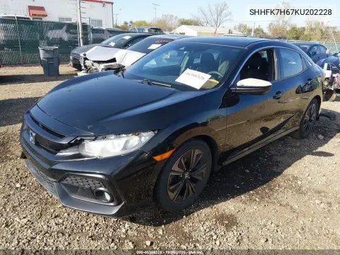 2019 Honda Civic Ex VIN SHHFK7H67KU202228 фото 3