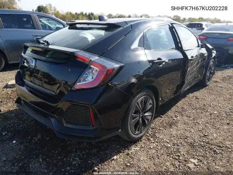 2019 Honda Civic Ex VIN SHHFK7H67KU202228 фото 5