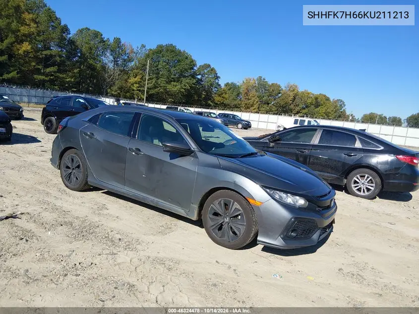 SHHFK7H66KU211213 — 2019 Honda Civic, фото 2 с аукциона IAAI 22.10.2026, Естественный износ