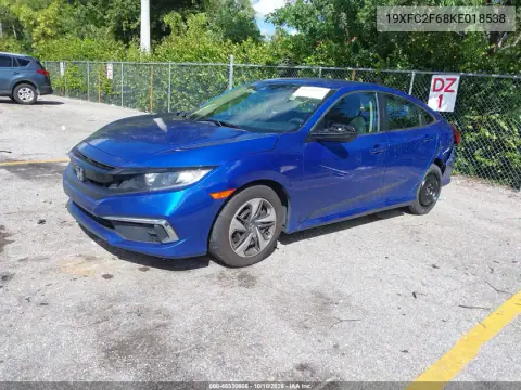 2019 Honda Civic Lx VIN 19XFC2F68KE018538 фото 3