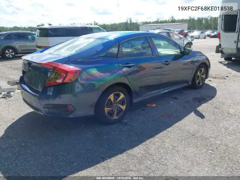 2019 Honda Civic Lx VIN 19XFC2F68KE018538 фото 5