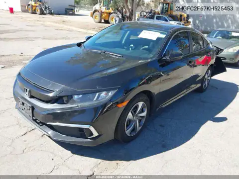 2HGFC2F67KH525453 — 2019 Honda Civic, фото 3 с аукциона IAAI, Задняя часть