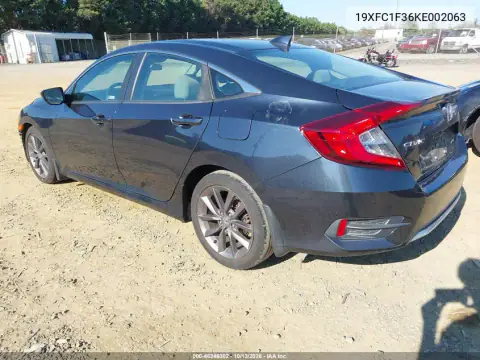 19XFC1F36KE002063 — 2019 Honda Civic, фото 4 с аукциона IAAI, Передняя часть