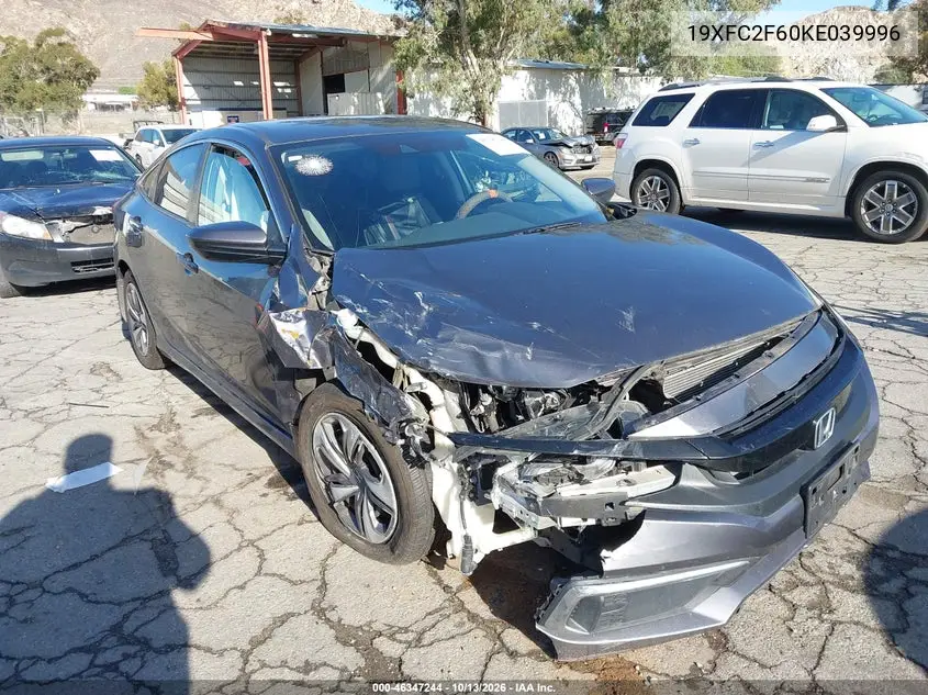 19XFC2F60KE039996 Honda Civic 2019 — повреждение Передняя часть, фото до ремонта