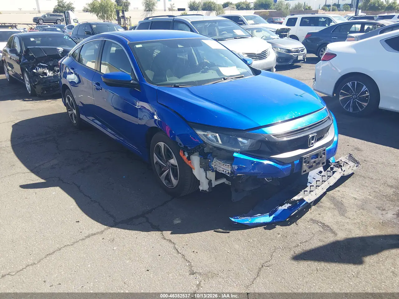 2019 Honda Civic Lx VIN 19XFC2F67KE202370 фото 2
