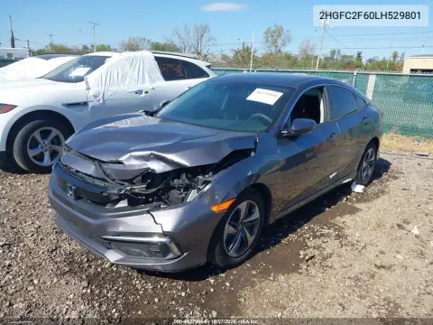 2020 Honda Civic Lx VIN 2HGFC2F60LH529801 фото 3