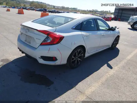 2020 Honda Civic Sport VIN 2HGFC2E83LH560284 фото 4