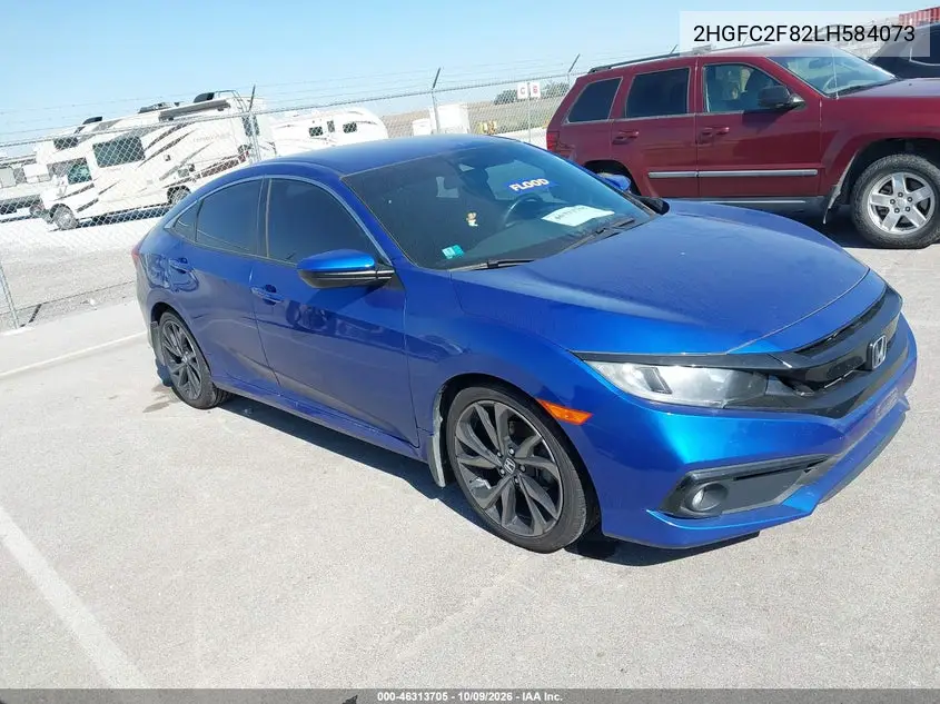 2020 Honda Civic Sport VIN 2HGFC2F82LH584073 фото 2