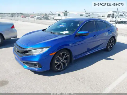 2020 Honda Civic Sport VIN 2HGFC2F82LH584073 фото 3
