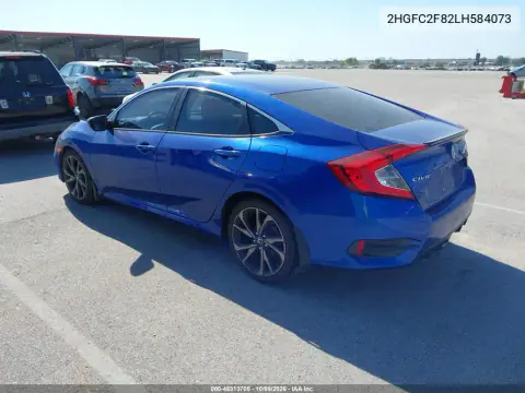 2020 Honda Civic Sport VIN 2HGFC2F82LH584073 фото 4