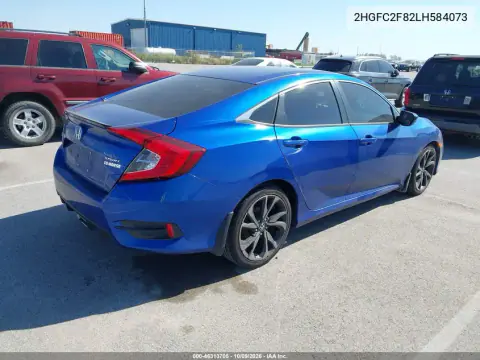 2020 Honda Civic Sport VIN 2HGFC2F82LH584073 фото 5