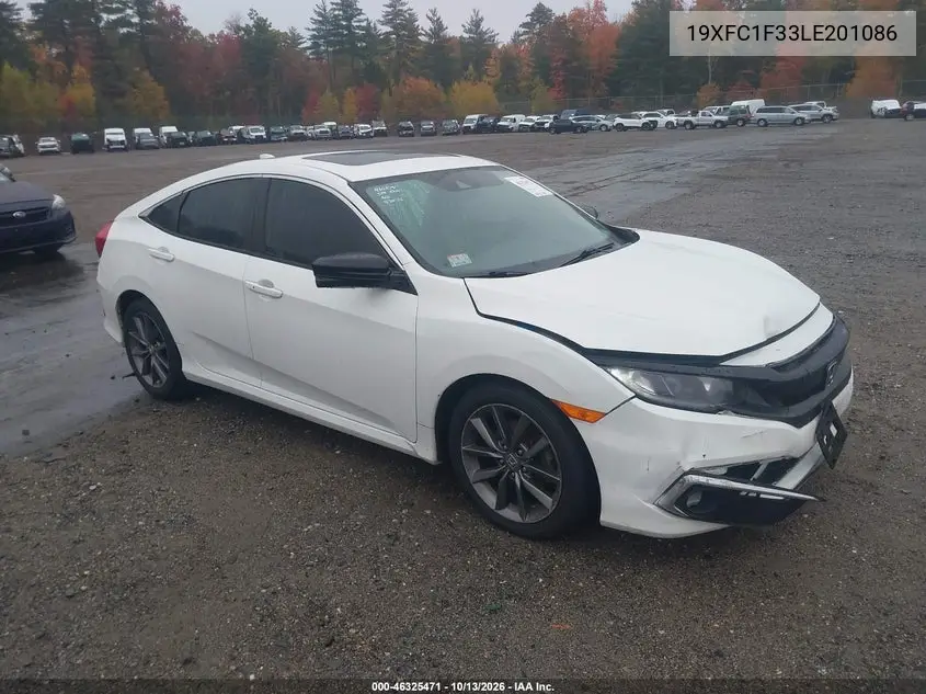 2020 Honda Civic Ex VIN 19XFC1F33LE201086 фото 2