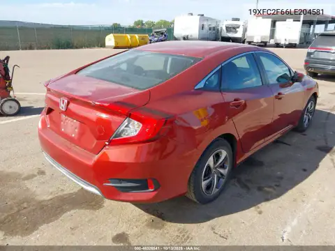 2020 Honda Civic Lx VIN 19XFC2F66LE204581 фото 5