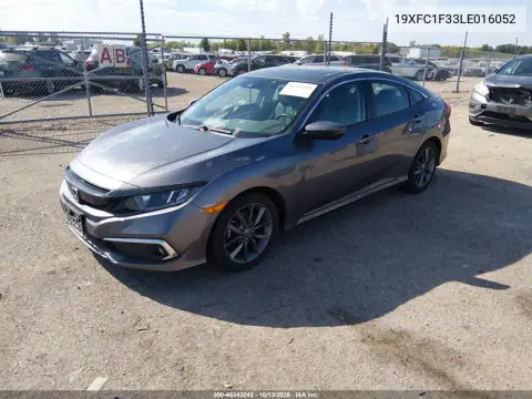 2020 Honda Civic Ex VIN 19XFC1F33LE016052 фото 3