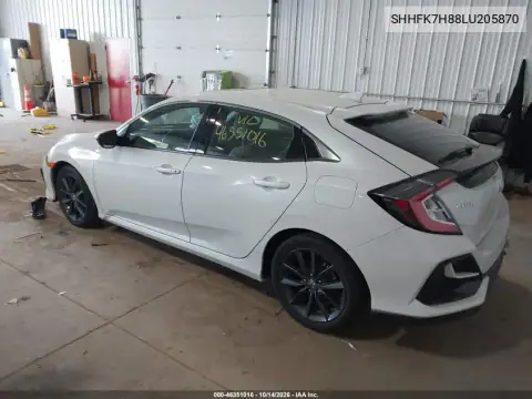 SHHFK7H88LU205870 — 2020 Honda Civic, фото 4 с аукциона IAAI, Передняя часть