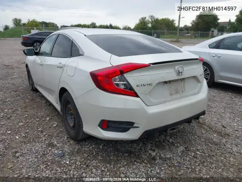 2021 Honda Civic Sport VIN 2HGFC2F81MH014597 фото 4