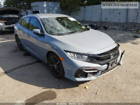 SHHFK7H41MU415242 — 2021 Honda Civic, Боковая часть, фото до ремонта