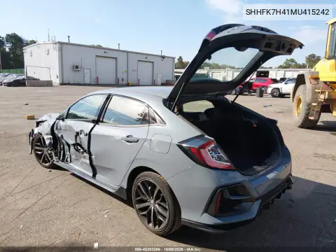 2021 Honda Civic Sport VIN SHHFK7H41MU415242 фото 4