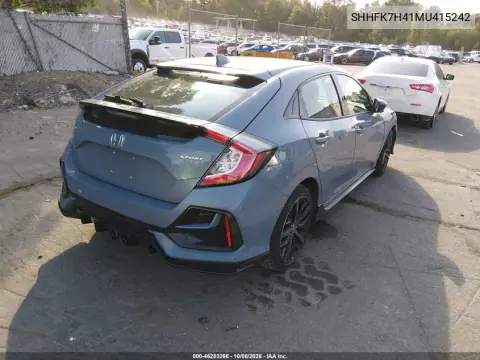 2021 Honda Civic Sport VIN SHHFK7H41MU415242 фото 5