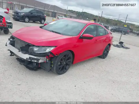 2HGFC2F88MH557607 — 2021 Honda Civic, фото 3 с аукциона IAAI, Не указано