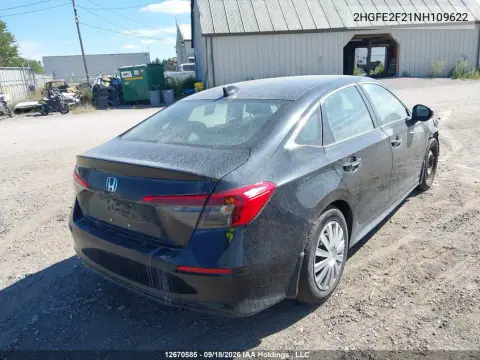 2022 Honda Civic Lx VIN 2HGFE2F21NH109622 фото 5