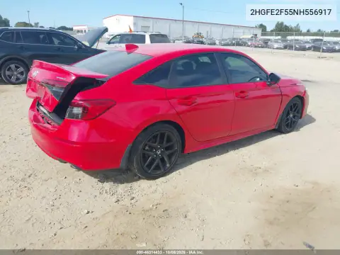 2022 Honda Civic Sport VIN 2HGFE2F55NH556917 фото 4