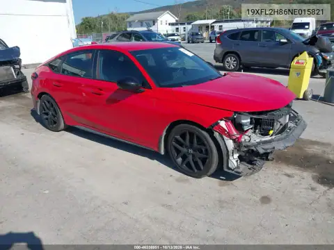 19XFL2H86NE015821 — 2022 Honda Civic, Передняя часть, фото до ремонта