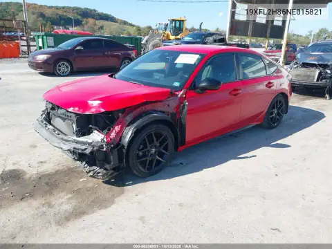 19XFL2H86NE015821 — 2022 Honda Civic, фото 2 с аукциона IAAI, Передняя часть