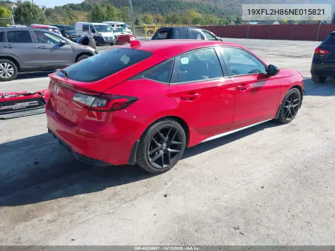 19XFL2H86NE015821 — 2022 Honda Civic, фото 4 с аукциона IAAI, Передняя часть