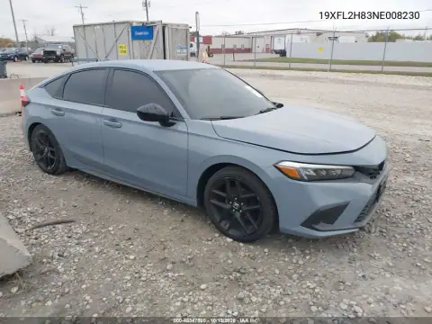 19XFL2H83NE008230 — 2022 Honda Civic, Левая сторона, фото до ремонта
