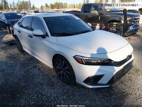 2023 Honda Civic Ex/Ex W/O Bsi VIN 2HGFE1F71PH314821 фото 2