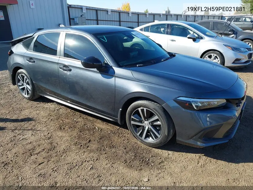 2023 Honda Civic Lx VIN 19XFL2H59PE021881 фото 2