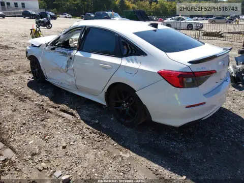 2023 Honda Civic Sport VIN 2HGFE2F52PH518743 фото 3