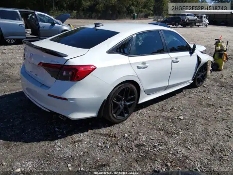 2023 Honda Civic Sport VIN 2HGFE2F52PH518743 фото 4